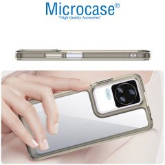 Microcase Xiaomi Poco F4 Shield Serisi Darbeye Dayanıklı Köşe Korumalı Yarı Esnek Plastik TPU Kılıf - Füme