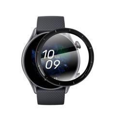 Microcase Amazfit GTR 3 Tam Kaplayan 3D Ekran Koruyucu Film - Siyah