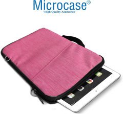 Microcase 9 10 11 inch Tabletler için Omuz Askılı ve El Tutacaklı Universal Sleeve Taşıma Çantası - Pembe AL3068