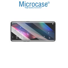 Microcase Oppo Find X3 Pro 3D Curved Tam Kaplayan Kavisli Tempered Cam - Siyah