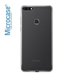 Huawei Honor 7C İnce 0.2 mm Soft Silikon Kılıf + Tempered Cam