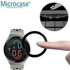 Microcase Huawei Watch GT2e 46 mm Tam Kaplayan Kavisli Ekran Koruyucu 3D Pet Film - Siyah