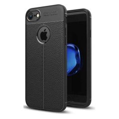 Microcase iPhone SE 2022 Leather Tpu Silikon Kılıf - Siyah