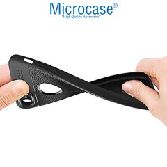 Microcase iPhone SE 2022 Leather Tpu Silikon Kılıf - Siyah