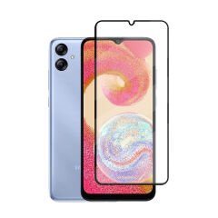 Microcase Samsung Galaxy A04E Tam Kaplayan Çerçeveli Tempered Ekran Koruyucu - Siyah AL3276