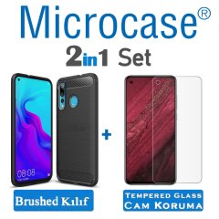 Huawei Nova 4 Brushed Carbon Fiber Silikon + CAM