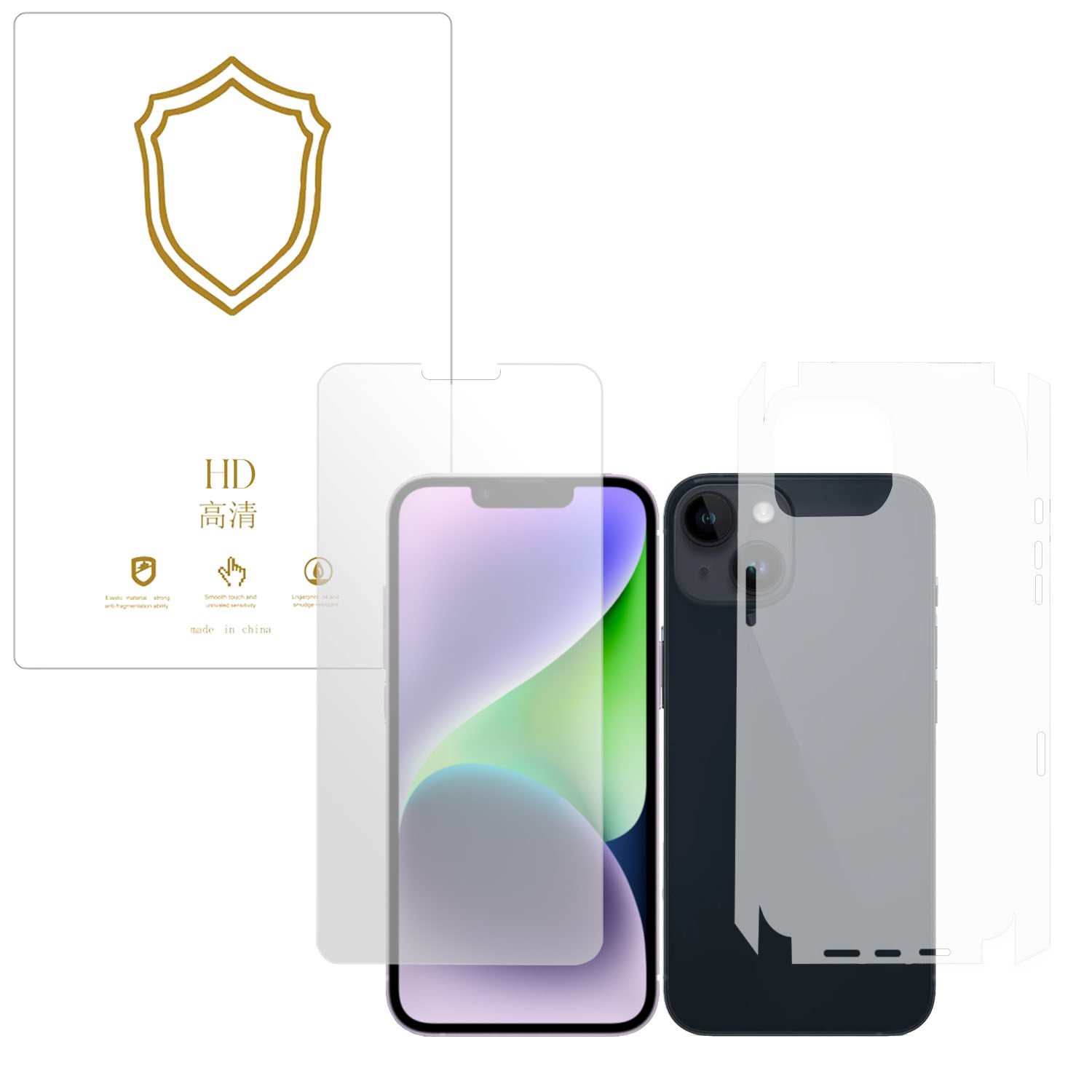 Microcase Iphone 14 Plus   ile Uyumlu Full Tpu Ön Arka ve Yan 360 Nano Koruma- EKM116