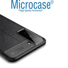 Microcase Samsung Galaxy S21 Leather Tpu Silikon Kılıf - Siyah