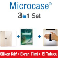iPad Air 3.Nesil 10.5 2019 Silikon Kılıf + Ekran Film + El Tutucu