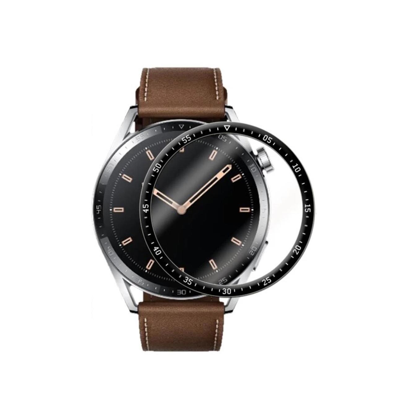 Microcase Huawei Watch GT 3 46 mm Tam Kaplayan 3D Ekran Koruyucu Film - Siyah