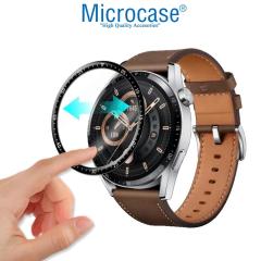 Microcase Huawei Watch GT 3 46 mm Tam Kaplayan 3D Ekran Koruyucu Film - Siyah