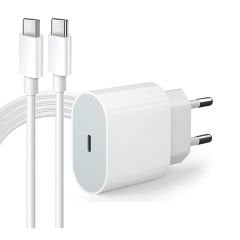 Microcase Tüm Cihazlar ile Uyumlu 20W PD Type-C Hızlı Şarj Adaptörü ve Kablosu Şarj Seti - AL4671