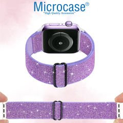 Microcase Apple Watch 8 41 mm Simli Esnek Hasır Örgü Kordon Kayış - KY44-1