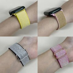 Microcase Apple Watch 8 41 mm Simli Esnek Hasır Örgü Kordon Kayış - KY44-1