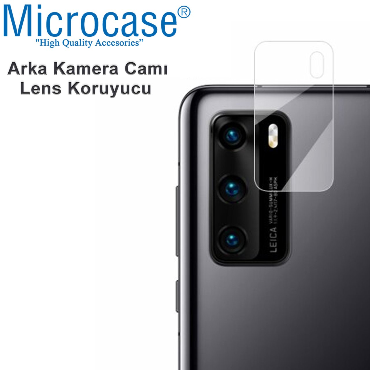 Microcase Huawei P40 Kamera Camı Lens Koruyucu