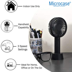 Microcase FN30 Şarj Edilebilir Masaüstü ve Elde Taşınabilir Mini Fan - AL5301