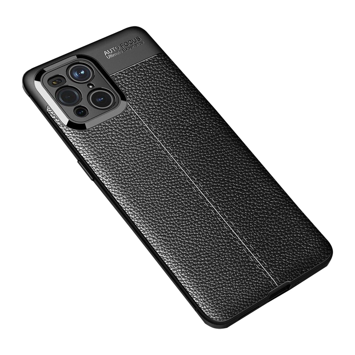 Microcase Oppo Find X3 Pro Leather Tpu Silikon Kılıf - Siyah