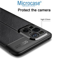 Microcase Oppo Find X3 Pro Leather Tpu Silikon Kılıf - Siyah