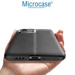 Microcase Oppo Find X3 Pro Leather Tpu Silikon Kılıf - Siyah