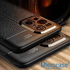 Microcase Oppo Find X3 Pro Leather Tpu Silikon Kılıf - Siyah