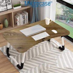 Microcase Portatif Atlantik Çam MDF Laptop Sehpası Katlanabilir Çalışma Masası Kahvaltı Masası AL4020