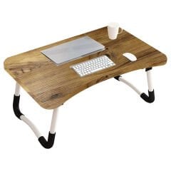Microcase Portatif Atlantik Çam MDF Laptop Sehpası Katlanabilir Çalışma Masası Kahvaltı Masası AL4020
