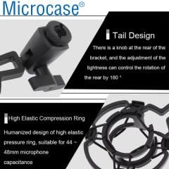 Microcase Yayın Stüdyo için Mikrofon Tutucu Plastik Shock Mount  - AL4724