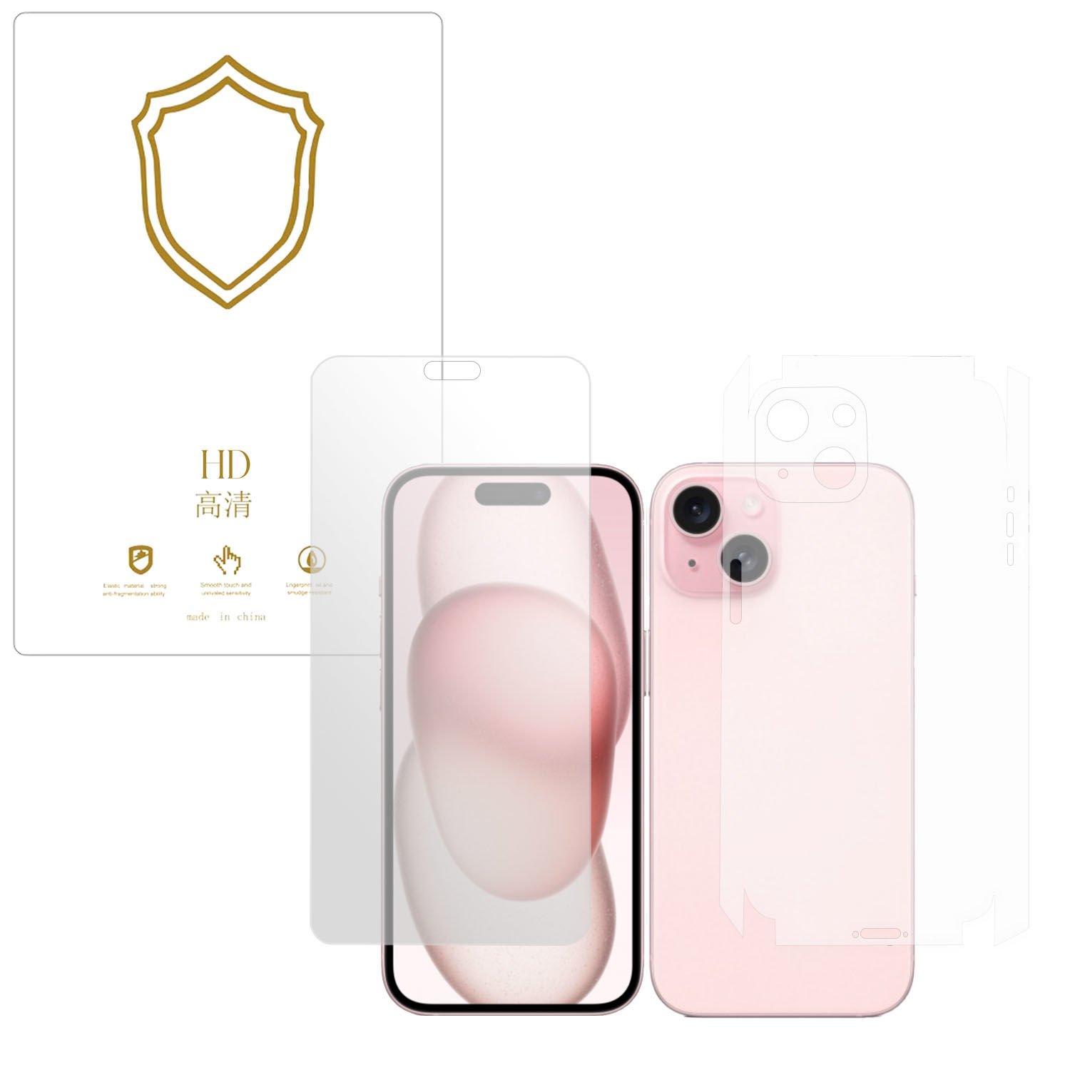 Microcase Iphone 15 Plus  ile Uyumlu Full Tpu Ön Arka ve Yan 360 Nano Koruma- EKM116