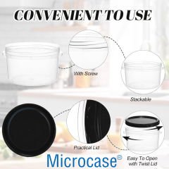 Microcase 3'lü Yuvarlak Erzak Bakliyat Saklama Kabı Kapaklı - AL4688