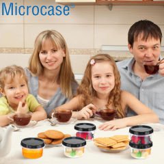 Microcase 3'lü Yuvarlak Erzak Bakliyat Saklama Kabı Kapaklı - AL4688