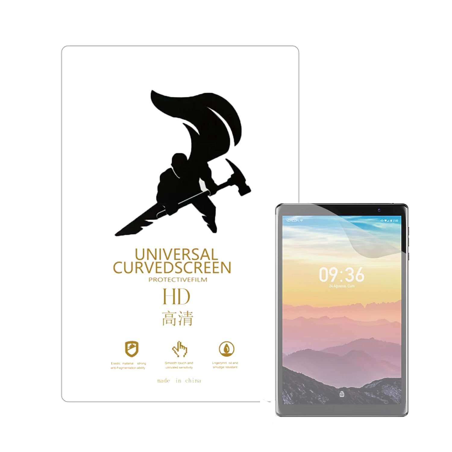 Microcase Vorcom S12 10.1 inch Tablet ile uyumlu Full Tpu Nano Ön Ekran Koruma Filmi EKM104