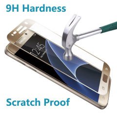 Samsung Galaxy J7 Pro J730 Tam Kaplayan Tempered Glass Cam Koruma