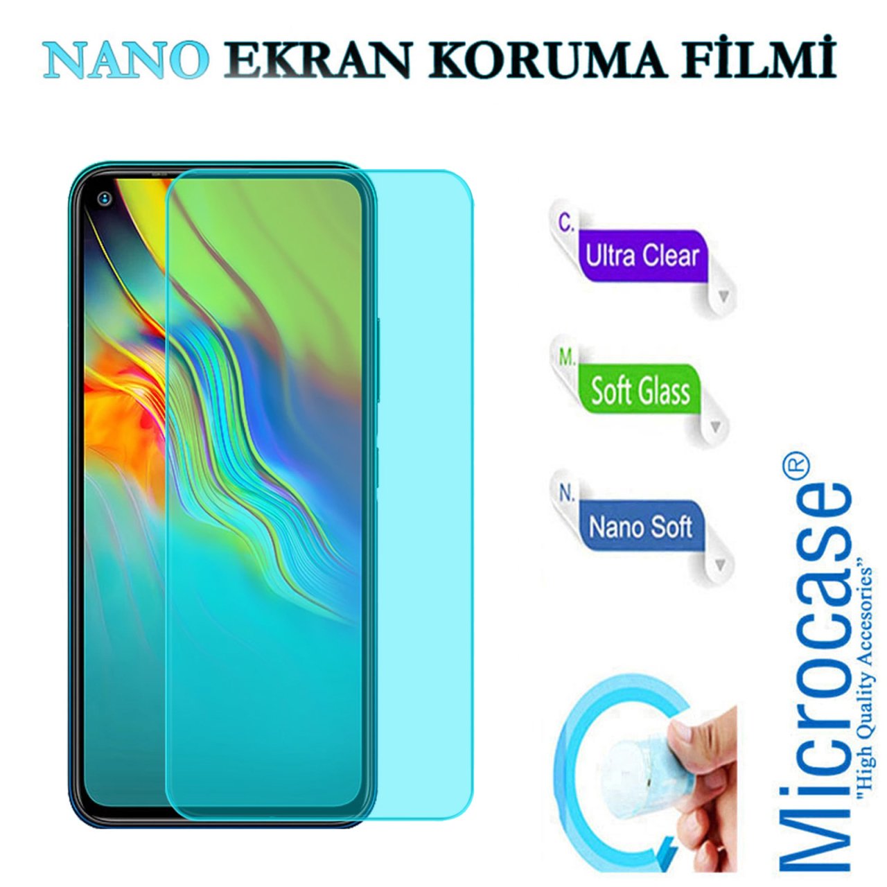 Microcase Infinix Hot 9 Nano Esnek Ekran Koruma Filmi
