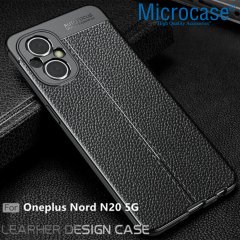 Microcase Oneplus Nord N20 5G Leather Tpu Silikon Kılıf - Siyah