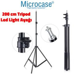 Microcase 3 Ayak Sabitleyici Alüminyum Cep Telefonu Kamera DSLR Led Light Tripodu 200 cm - AL2630