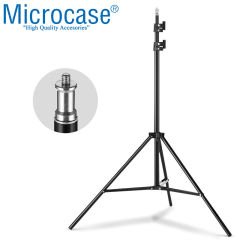 Microcase 3 Ayak Sabitleyici Alüminyum Cep Telefonu Kamera DSLR Led Light Tripodu 200 cm - AL2630