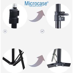 Microcase 3 Ayak Sabitleyici Alüminyum Cep Telefonu Kamera DSLR Led Light Tripodu 200 cm - AL2630