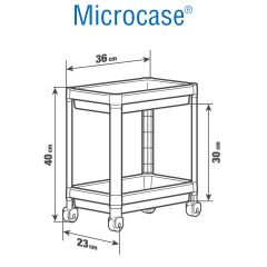 Microcase 2 Katlı Tekerlekli Düzenleyici Raf, Banyo Dolabı, Mutfak Tezgah Altı, Deterjanlık - AL4696