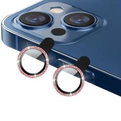 Microcase iPhone 13 Elmas Taş Lens Koruma Halkası - Pembe AL2775