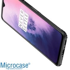 Microcase OnePlus 7 Rome Serisi Yüzük Standlı Armor Kılıf - Siyah