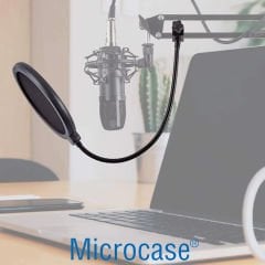 Microcase Profesyonel Ses Emici Masa Tutuculu Hareketli Pop Filtre - AL4726