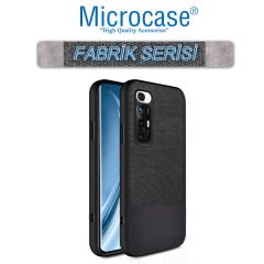 Microcase Xiaomi Mi 10S Fabrik Serisi Kumaş ve Deri Desen Kılıf (SEÇENEKLİ)