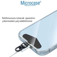 Microcase 360 Döner Başlıklı Telefon İp Askılıklar için Paslanmaz Çelik Tutacak Bağlantı Parçası-AL4927 Siyah