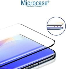 Microcase Xiaomi Poco X5 Tam Kaplayan Çerçeveli Tempered Ekran Koruyucu - Siyah AL3276