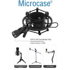 Microcase Yayın Stüdyo için Mikrofon Tutucu Plastik Shock Mount  - AL4725