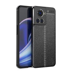 Microcase Oneplus 10R Leather Tpu Silikon Kılıf - Siyah
