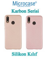 Huawei P20 Lite Karbon Serisi Silikon Kılıf + Tempered Cam
