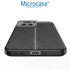 Microcase Oneplus 10 Ace Leather Tpu Silikon Kılıf - Siyah