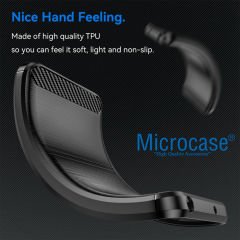 Microcase Huawei Nova 11i Brushed Carbon Fiber Silikon Kılıf - Siyah AL3332