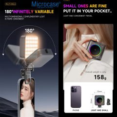 Microcase Şarjlı Çok Fonksiyonlu Ayarlanabilir Ürün Çekim Işığı Softbox Fotoğraf Stüdyo Cep Ledi -  AL4871
